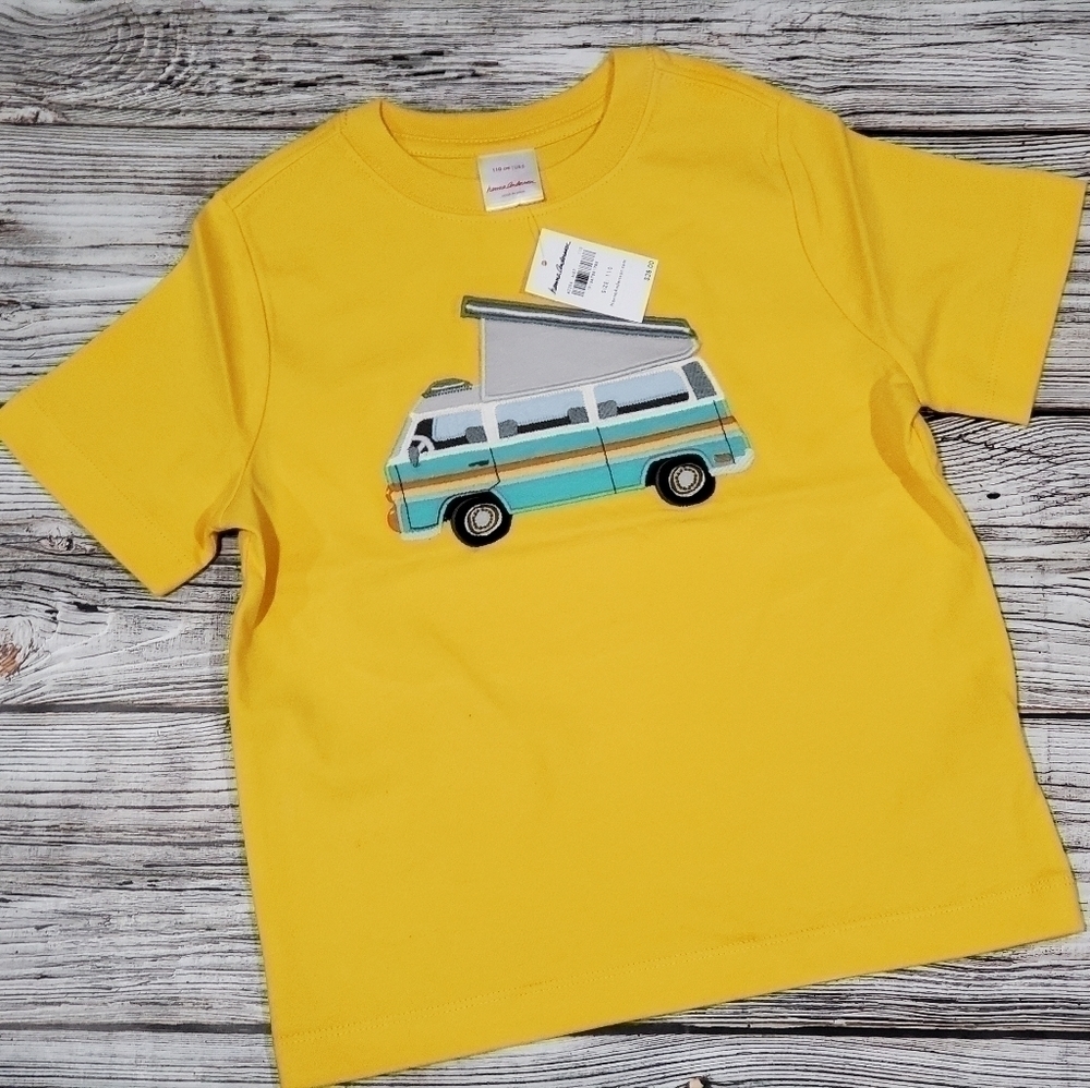 Hanna Andersson Beach Wagon Embroidered T-Shirt Size 5 NWT